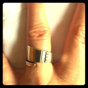 Reed and Barton baby spoon ring. Sterling silver