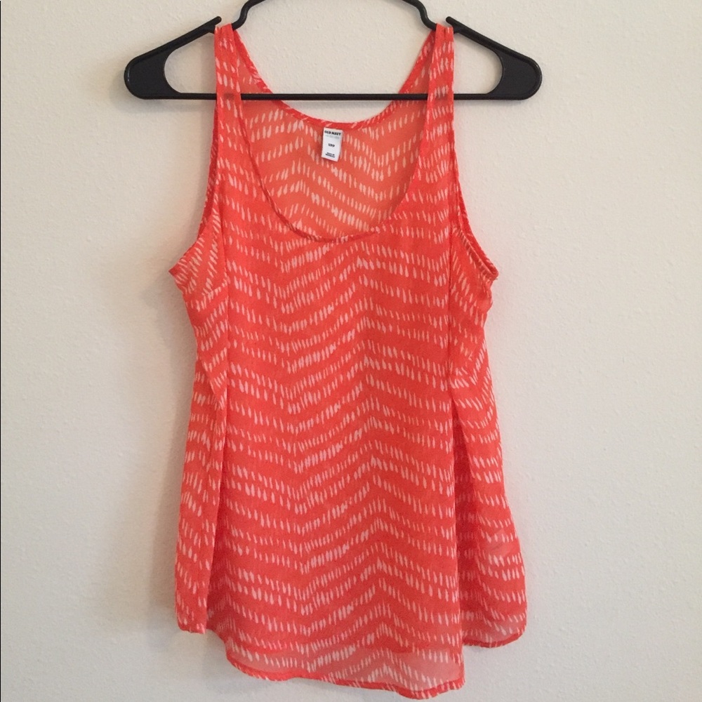 🧡Orange Sheer Old Navy Tank🧡