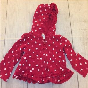 2T/3T Gymboree Heart Zip-up Sweatshirt Jacket