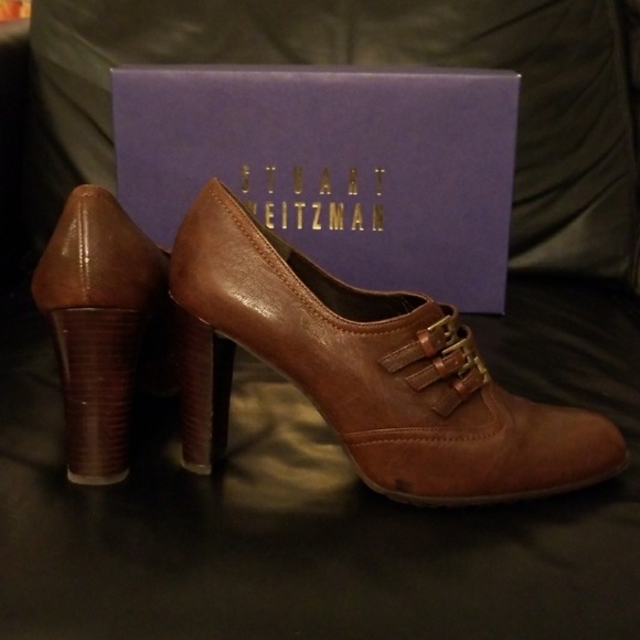 Walnut brown Stuart Weitzman "Ramble" heels - Picture 2 of 6
