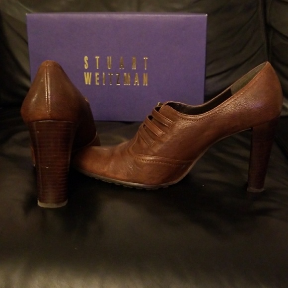 Walnut brown Stuart Weitzman "Ramble" heels - Picture 3 of 6