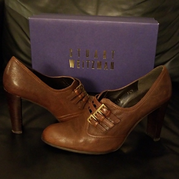 Walnut brown Stuart Weitzman "Ramble" heels - Picture 5 of 6
