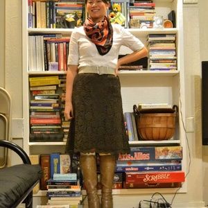 🐝Old Navy Plus Size Brown LACE skirt🐝