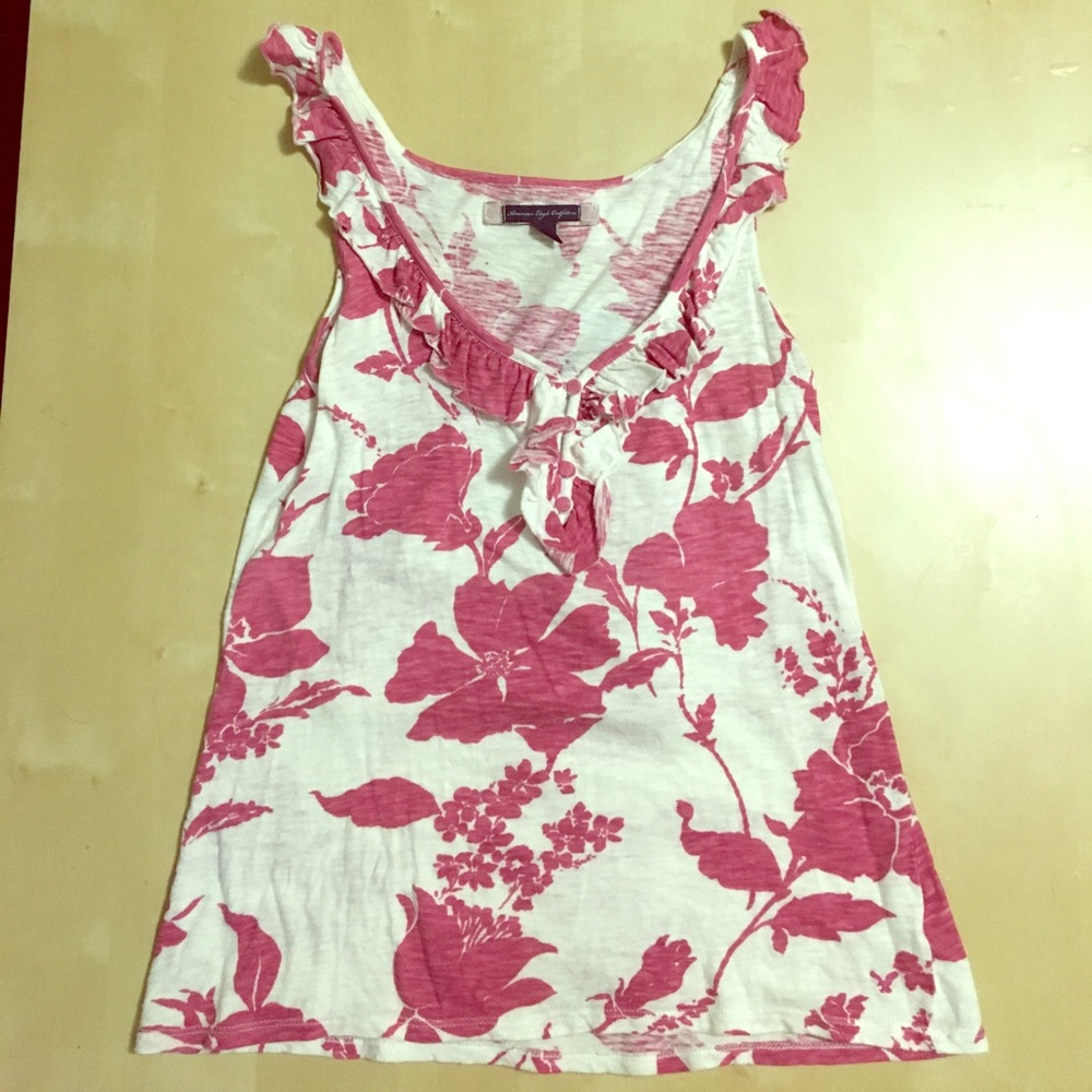 Pink Floral Tank Top