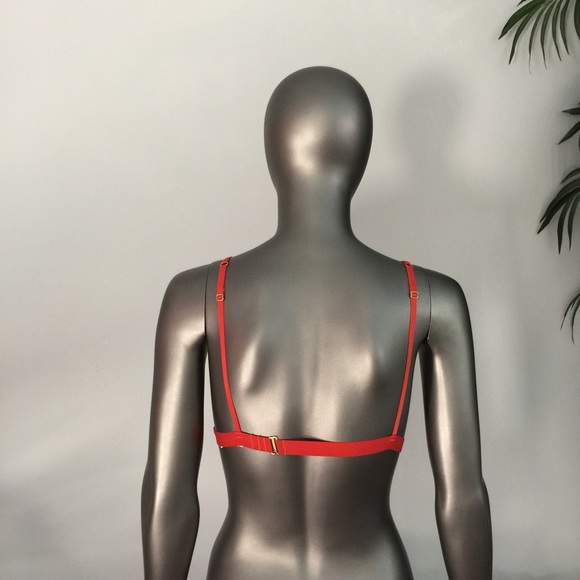 FREE PEOPLE Lace Triangle Bralette in Orange MED - Picture 4 of 6