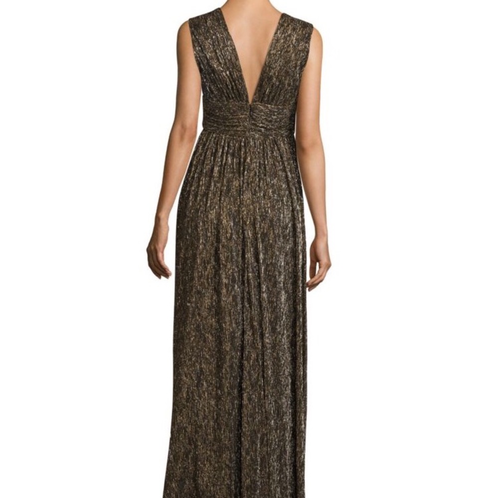 🎉HP!🎉NWT Aidan Mattox Metallic Bronze Dress Prom - Picture 4 of 6