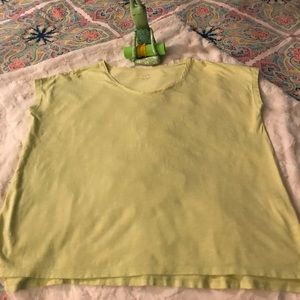 J.Jill soft lime green tee.