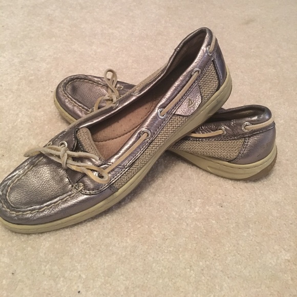 Silver Sperry Topsiders - Picture 2 of 4