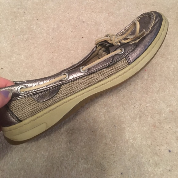 Silver Sperry Topsiders - Picture 3 of 4