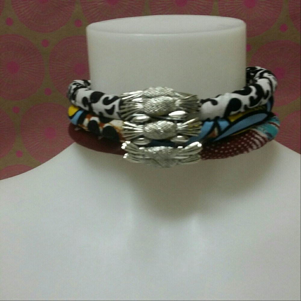 Custom madeTribal African Print Choker