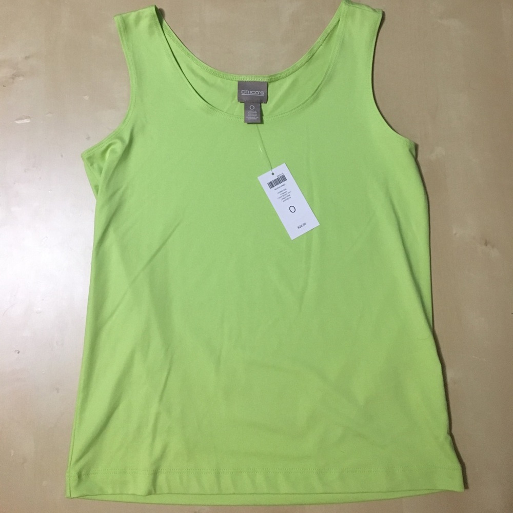 Green Chico's Stretch Tank Top