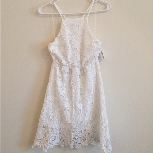Charlotte Russe Dresses & Skirts - White Lacy Summer Dress