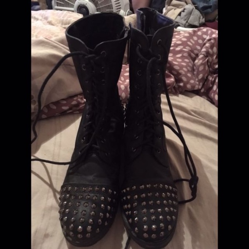 Studded Combat Boots (see description about size)