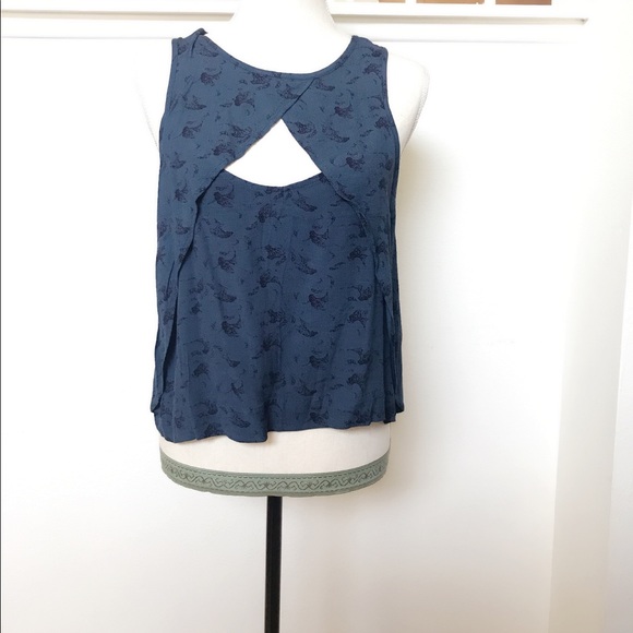 [Free People] Printed Look Through Top - Picture 4 of 7