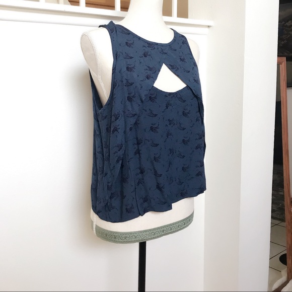 [Free People] Printed Look Through Top - Picture 6 of 7