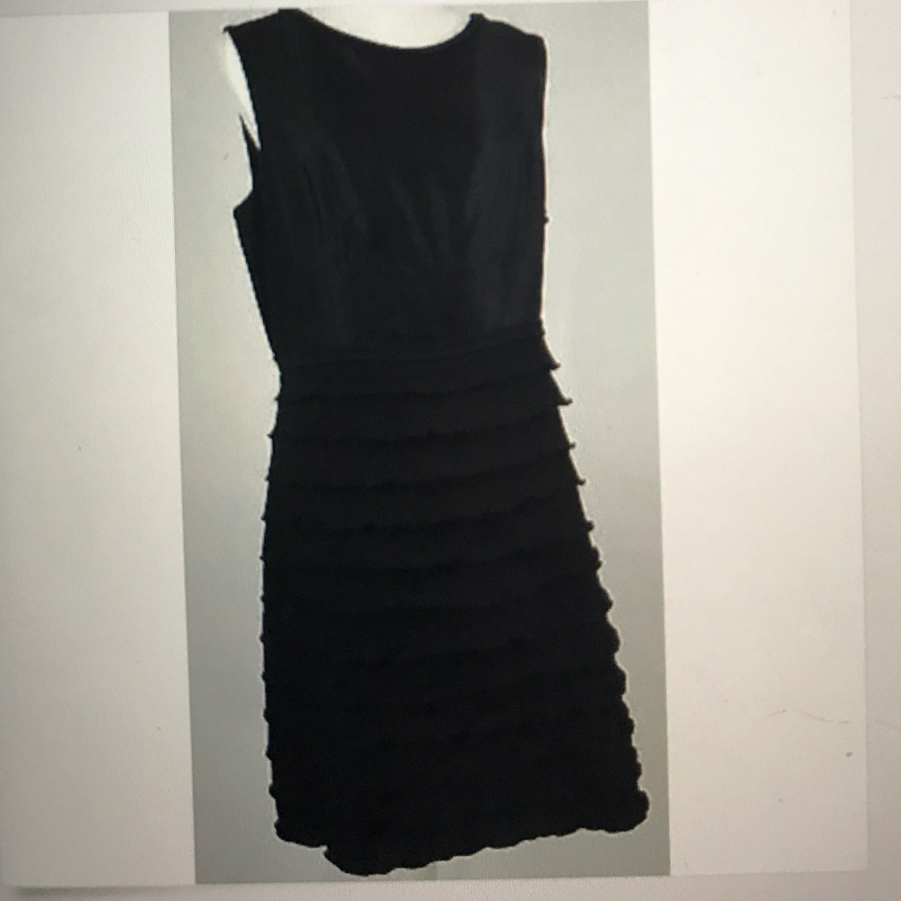 Max and Cleo Black "Jackie O"Tiered Cocktail Dress