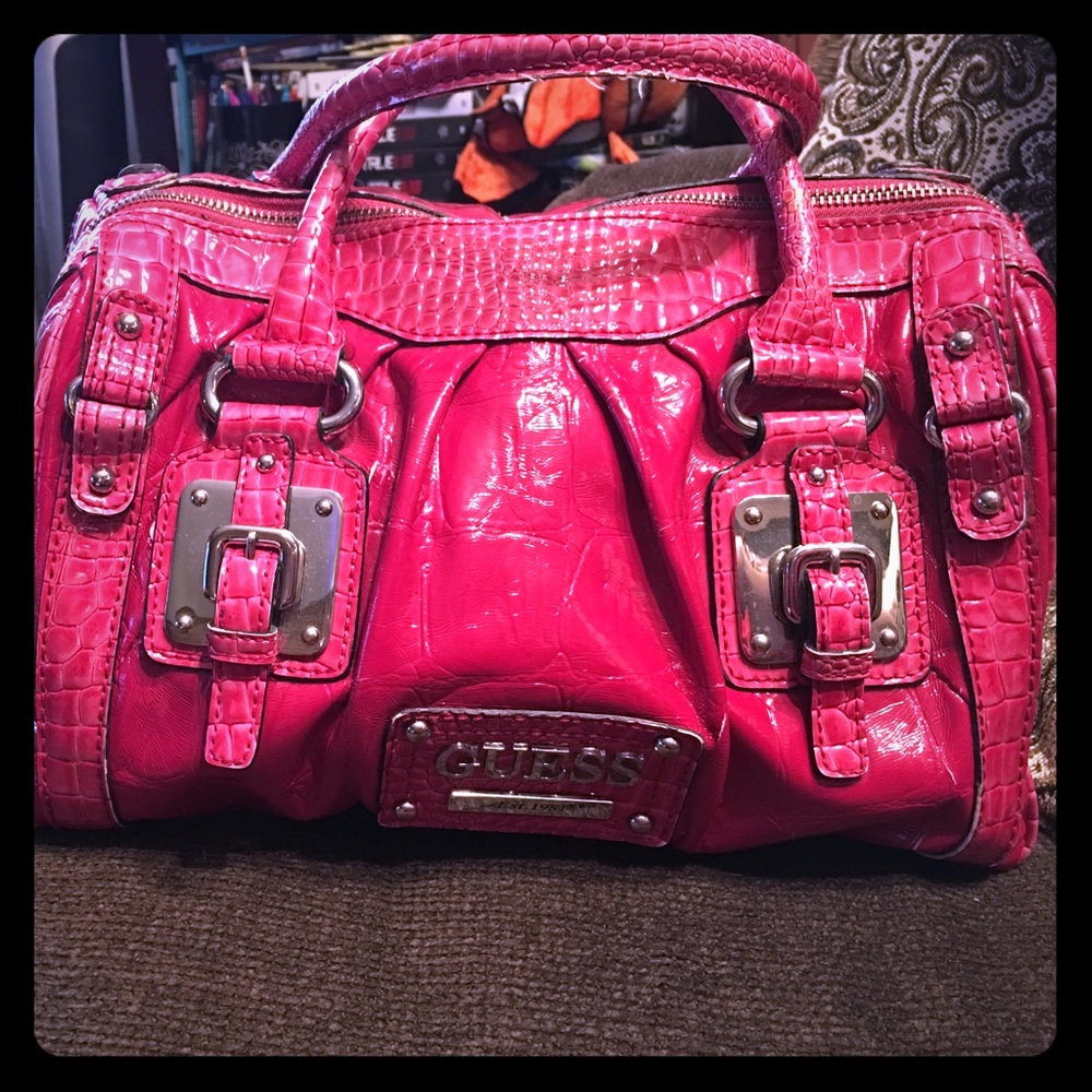 Hot pink GUESS Handbag