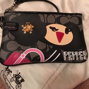 COACH Pepper Poppy Wristlet