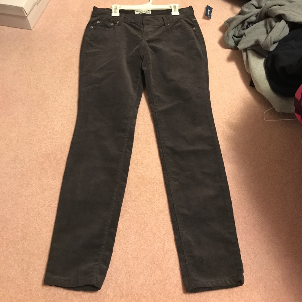 Dark grayish blue corduroys