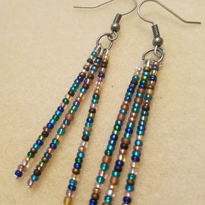 Peacock Earrings handmade