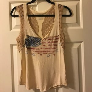 Free People American flag tank top