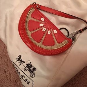 COACH Orange Slice Coin Purse