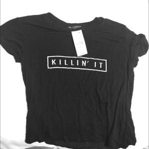 New Brandy Melville Killin It Crop Top