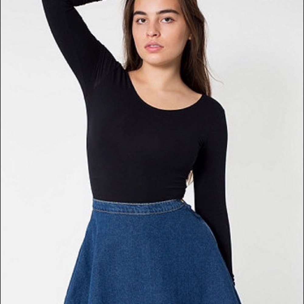 American Apparel Circle Denim Skirt Sz S!!!