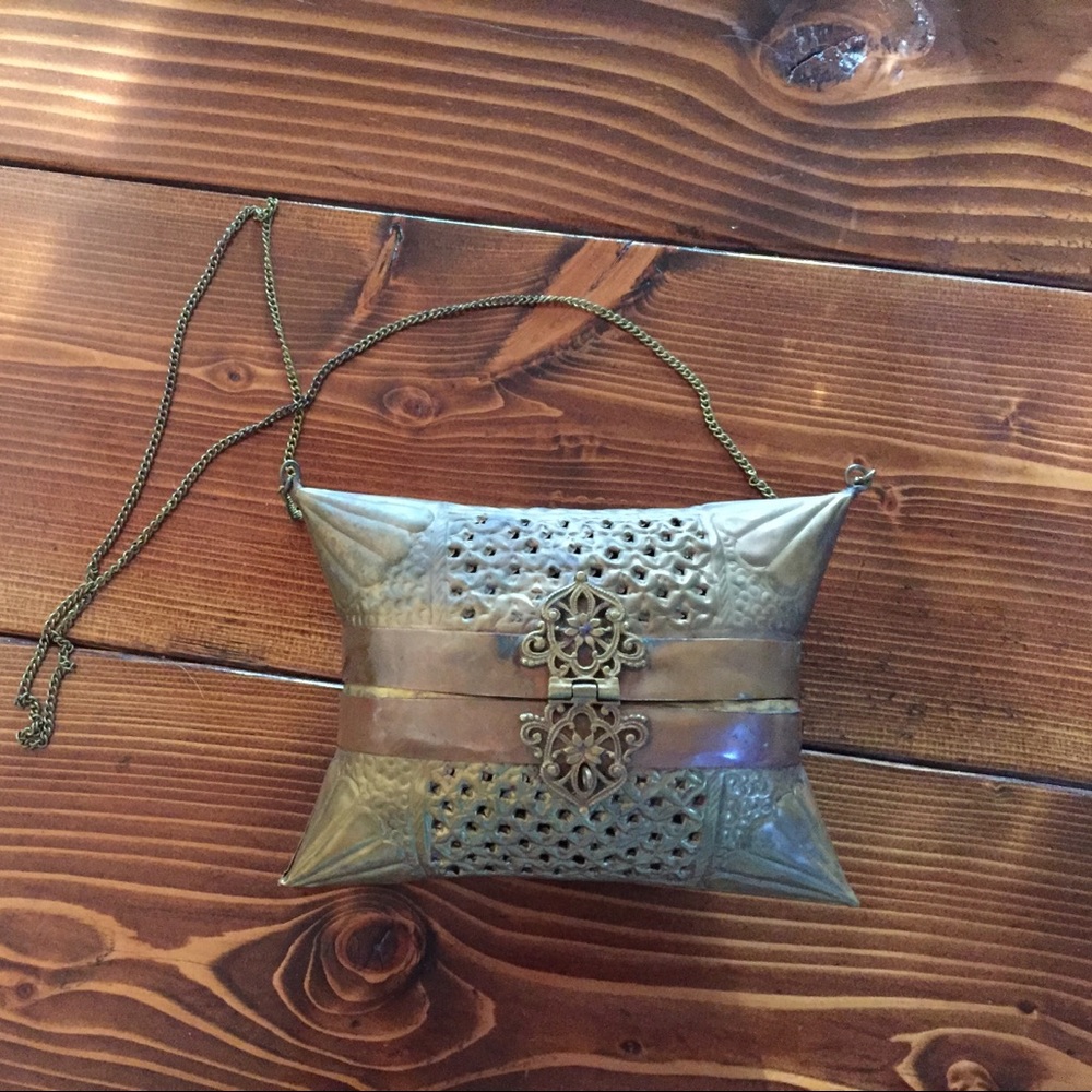 Vintage metal clutch