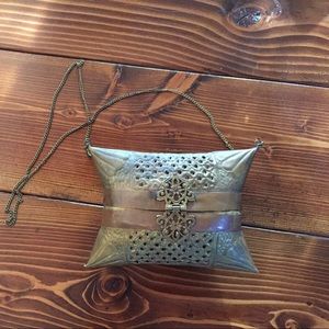 Vintage metal clutch