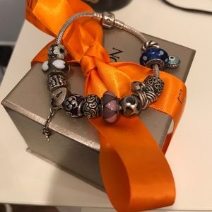 Authentic pandora charm bracelet