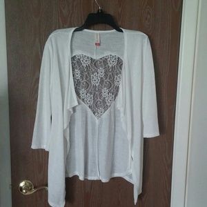 Lace Back Cardigan