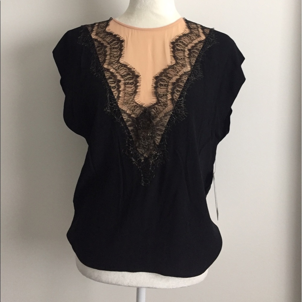 Hailee C. Black top with lace