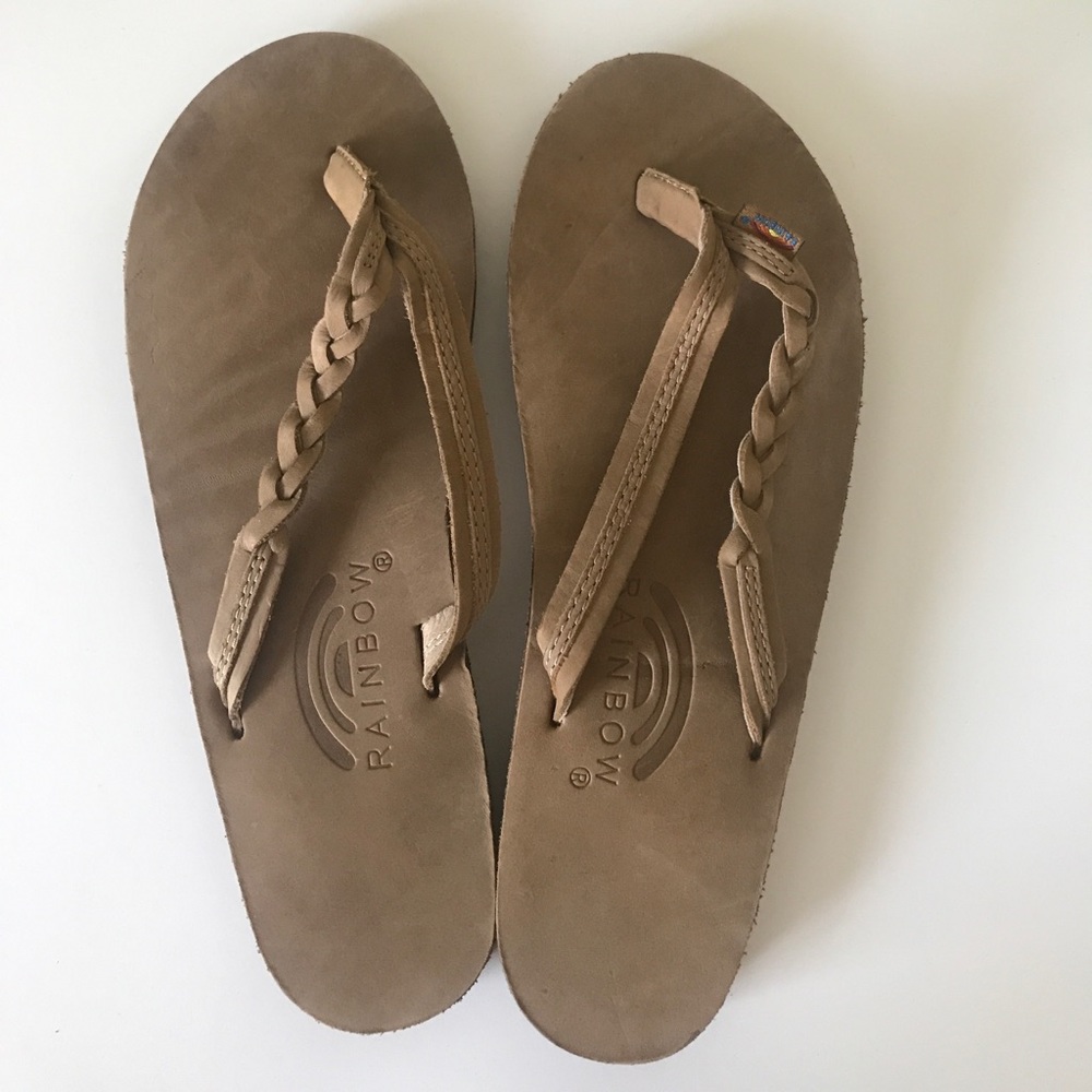 NEW size medium rainbow flip flops