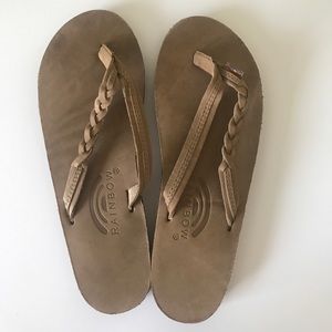 NEW size medium rainbow flip flops