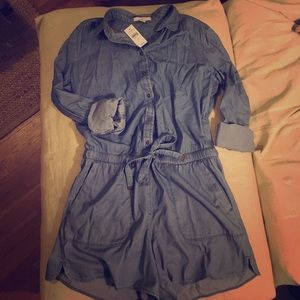 NWT denim LOFT romper!!