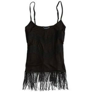 Black fringe tank top