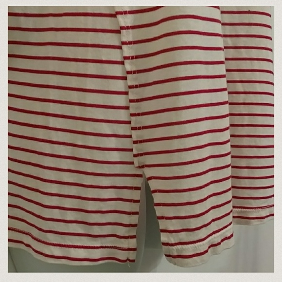 Anthro T.la Red & White Striped Top - Picture 5 of 8