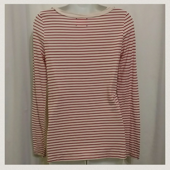 Anthro T.la Red & White Striped Top - Picture 6 of 8