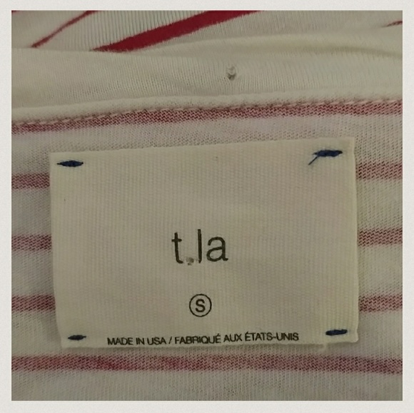 Anthro T.la Red & White Striped Top - Picture 8 of 8