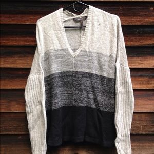 BCBG Max Azria grey and black sweater
