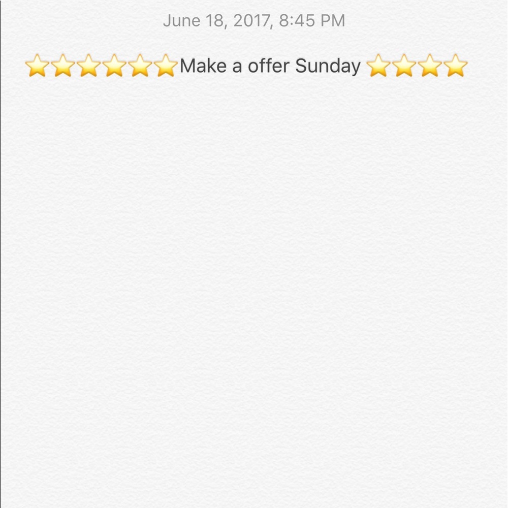 Make a offer Sunday !!!