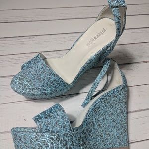 Jeffrey Campbell Anya Platform Glitter Wedge 10