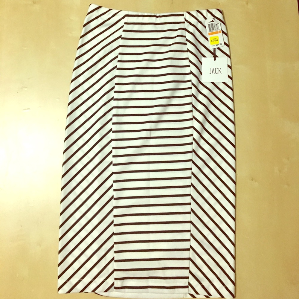 Black and White Striped Skirt