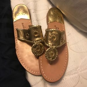 Jack Rogers Gold Sandals