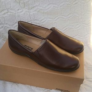 Walking Cradles Brown Leather Flats Comfort Shoe