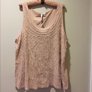 Blush sleeveless beaded top