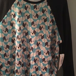 Unicorn ..htf  Lularoe French Bulldog Randy size L