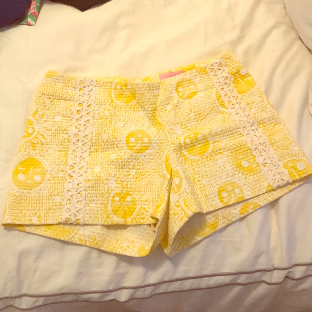 Lilly Pulitzer Yellow Shorts 0