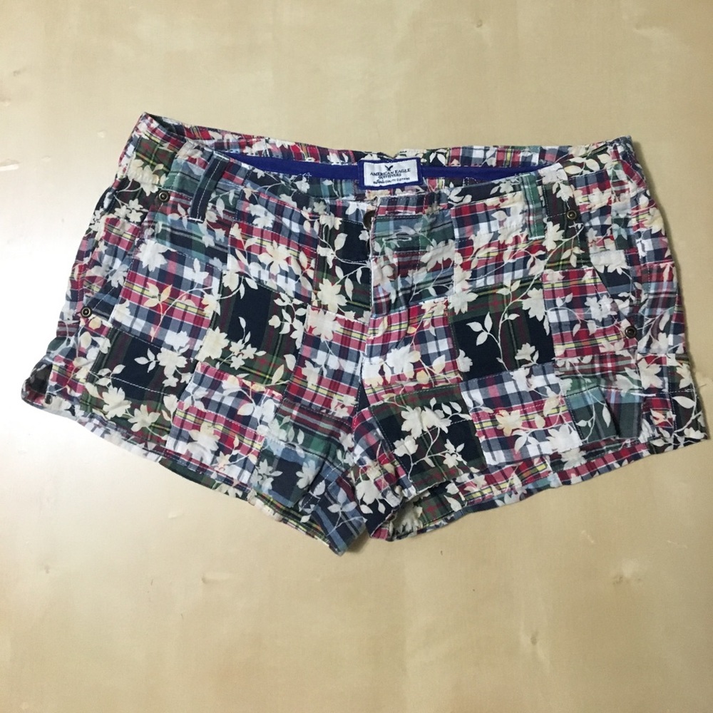 American Eagle Floral and Plaid Shorts